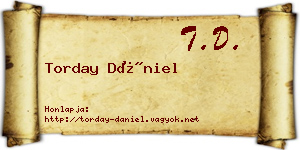 Torday Dániel névjegykártya